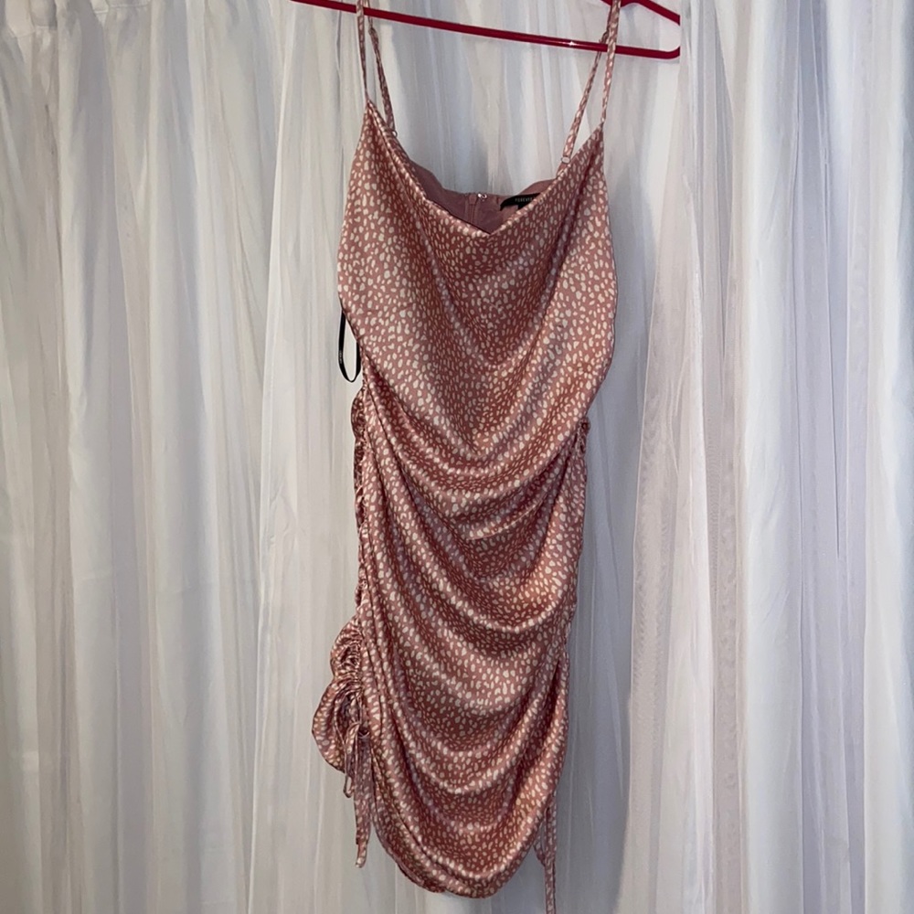 Pink silky dress
